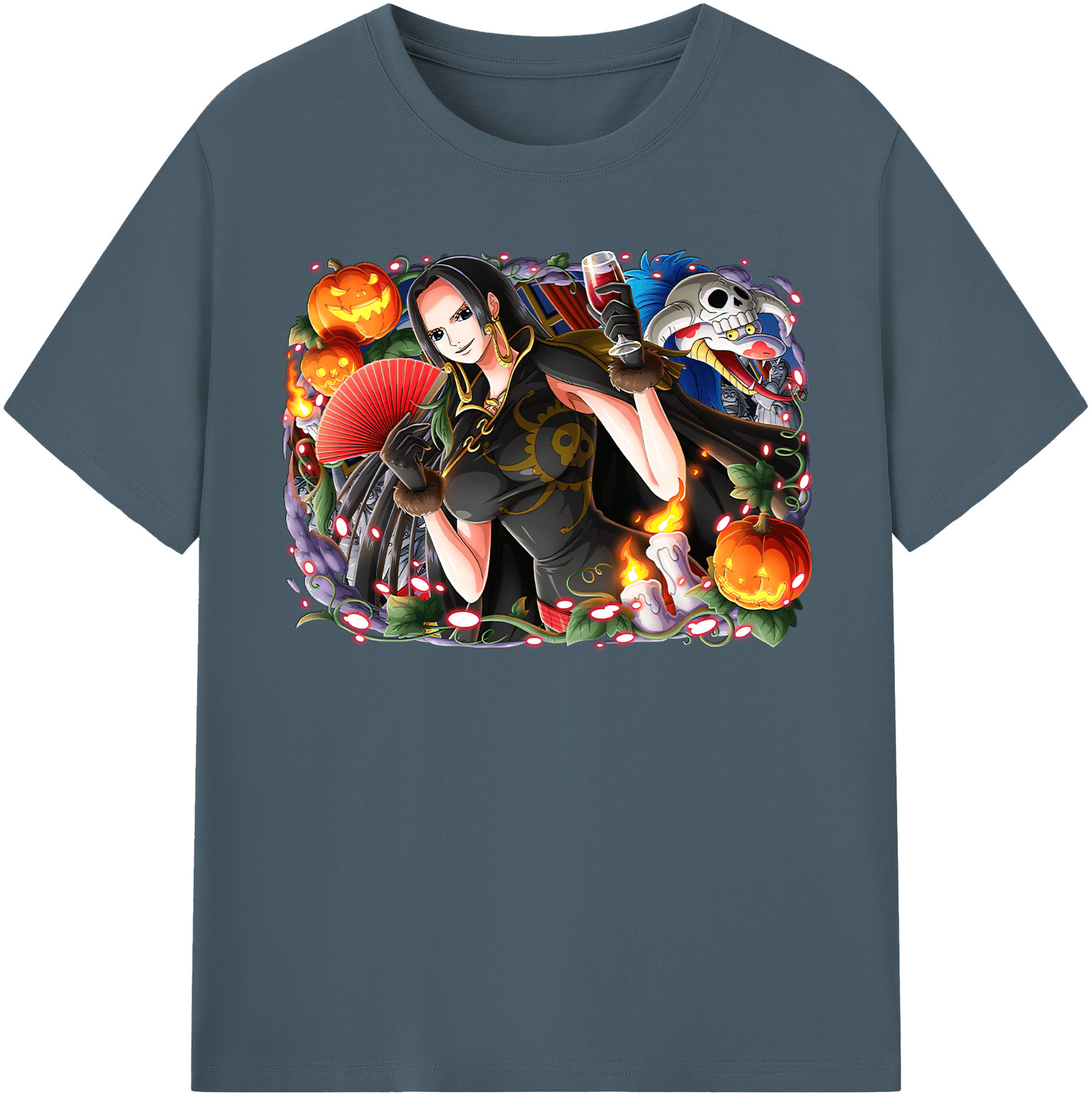 ワンピース ボア・ハンコック ONE PIECE Boa·Hancock 綿100％半袖Tシャツ（フロントプリント）